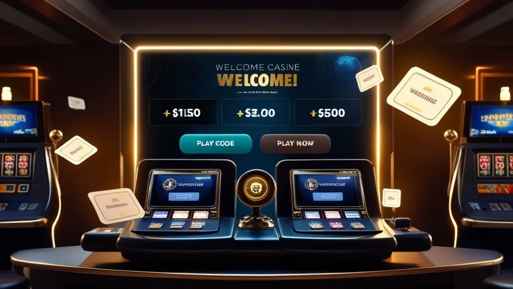 Panneau de promo casino avec champs de code bonus lumineux