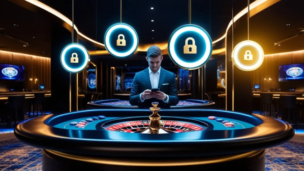 Tableau de paiement dans un casino sombre avec options de dépôt affichées